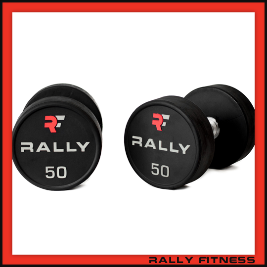 Round Rubber Dumbells Sets 50 lb.