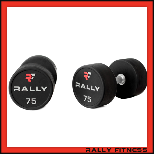 Round Rubber Dumbells Sets 75 lb.