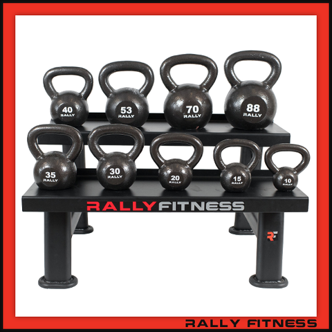 Heavy-Duty Kettlebell Rack Front View