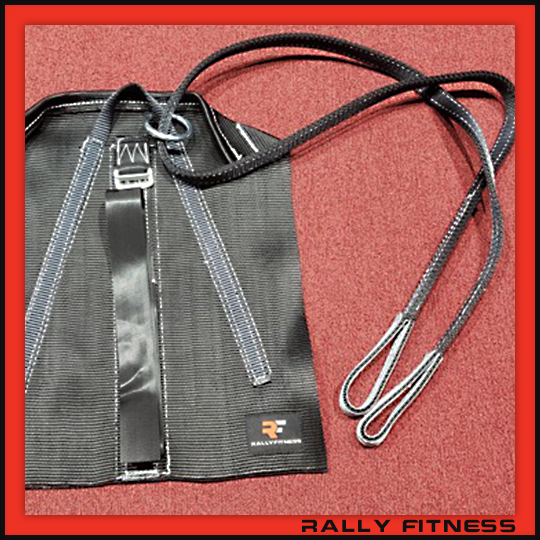 RALLY FITNESS® NYLON CARPET DRAG SLED ACFT WITH UPPER BODY STRAP