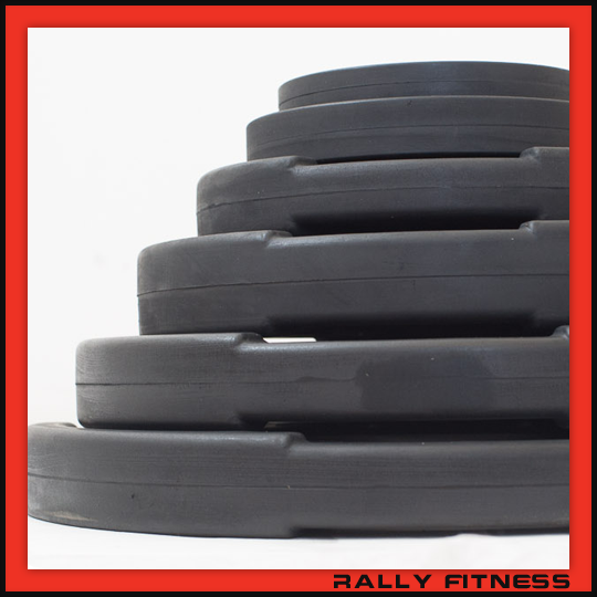 Rubber Weight Plates Stacked