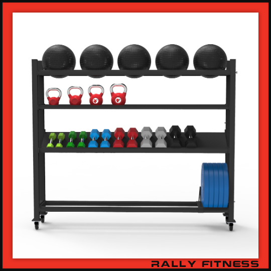 4-Tier Weight Storage Rack System | Weight Rack for Home Gym