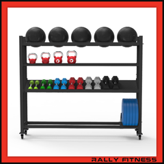 Multi Use Gym Storage System - 4 Shelf Single Bay (166cm) — Hill