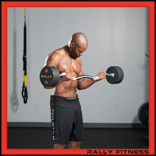 Curved barbell discount fitness